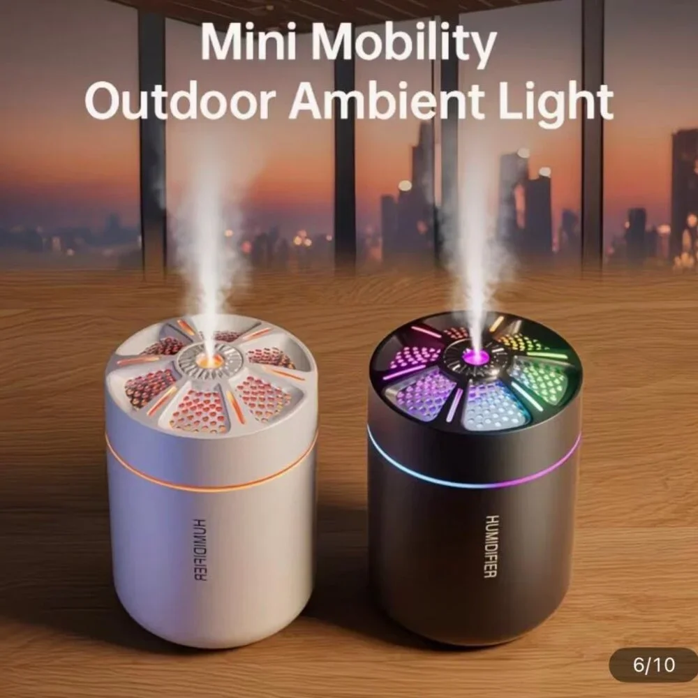 NEW - Mini Portable Humidifier 5.9x3.9in | Aroma Diffuser 12H Mist Out - WHITE - Picture 8 of 8